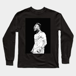 Vinicius Junior Black And White Art Long Sleeve T-Shirt